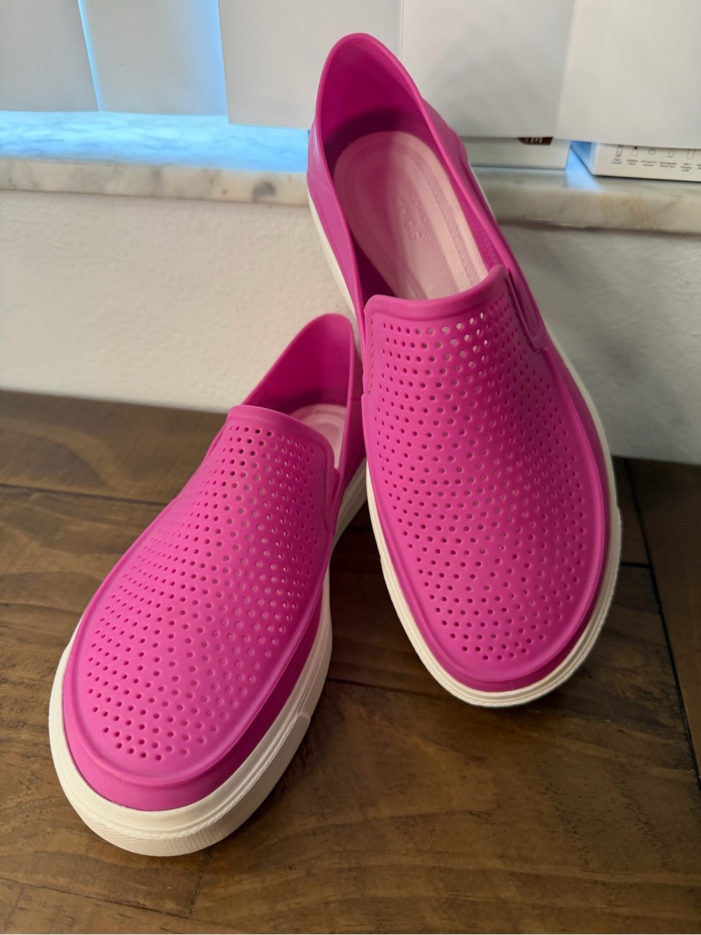 Crocs Citilane Roka Slip On Perforated Loafer Pink Waterproof Womens 8